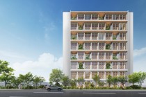 AQグループ　木造8階建ての社屋を竣工。コストは通常の１／２！